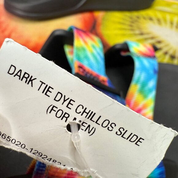 Chaco Men's Dark Tie Dye Chillos Slide Sandals Adjustable Strap M11 - Picture 6 of 8